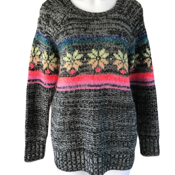 American Eagle Snowflake Wool Blend Sweater - Picture 2 of 7